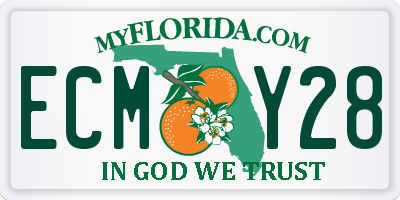 FL license plate ECMY28