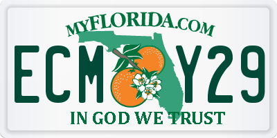 FL license plate ECMY29