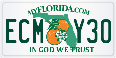 FL license plate ECMY30