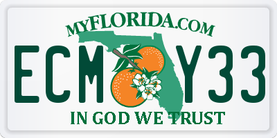 FL license plate ECMY33