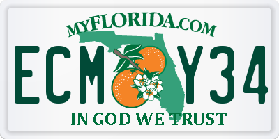 FL license plate ECMY34