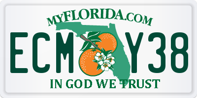 FL license plate ECMY38