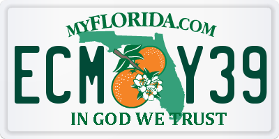 FL license plate ECMY39