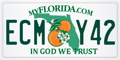 FL license plate ECMY42
