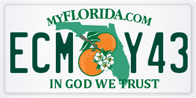 FL license plate ECMY43