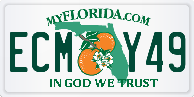 FL license plate ECMY49