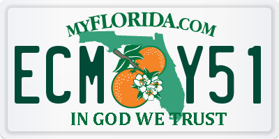 FL license plate ECMY51