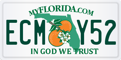 FL license plate ECMY52