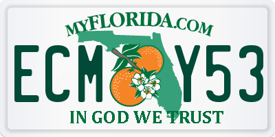 FL license plate ECMY53