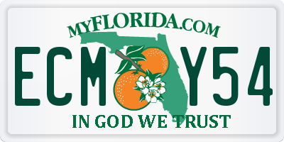 FL license plate ECMY54