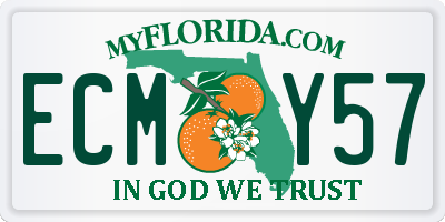 FL license plate ECMY57