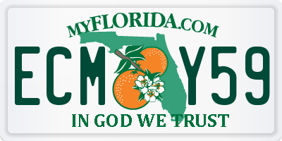 FL license plate ECMY59