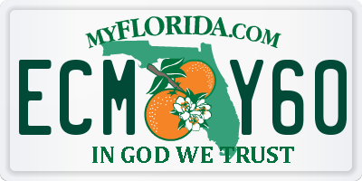 FL license plate ECMY60