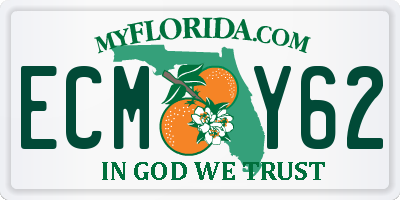 FL license plate ECMY62