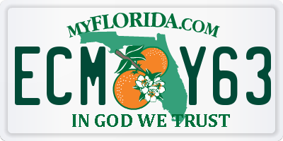 FL license plate ECMY63