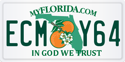 FL license plate ECMY64