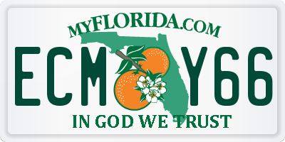 FL license plate ECMY66