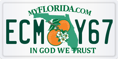 FL license plate ECMY67