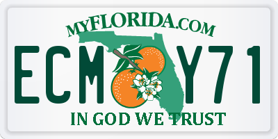 FL license plate ECMY71