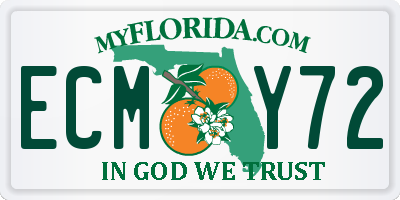 FL license plate ECMY72