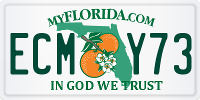 FL license plate ECMY73