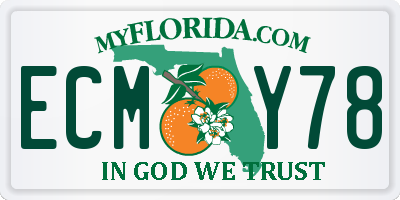 FL license plate ECMY78