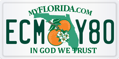 FL license plate ECMY80