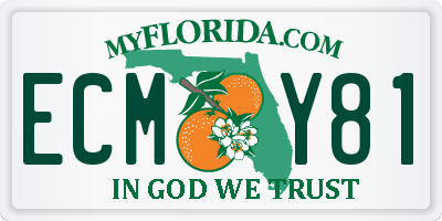 FL license plate ECMY81