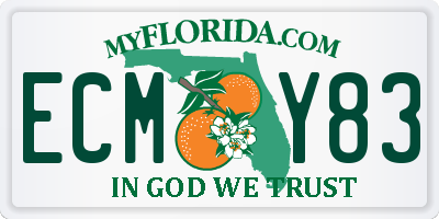 FL license plate ECMY83