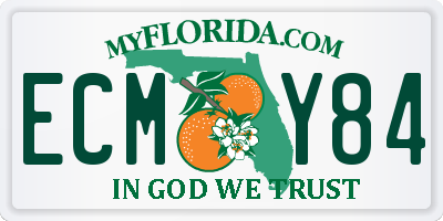 FL license plate ECMY84
