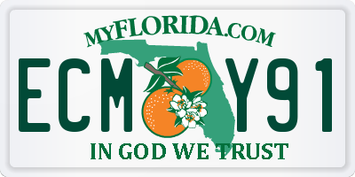 FL license plate ECMY91