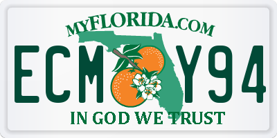 FL license plate ECMY94