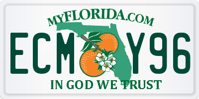 FL license plate ECMY96
