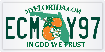 FL license plate ECMY97