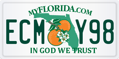 FL license plate ECMY98