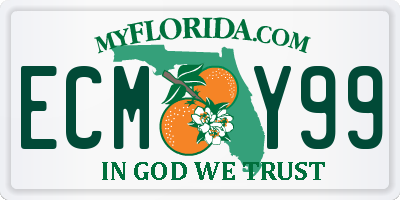 FL license plate ECMY99