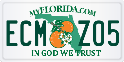 FL license plate ECMZ05