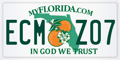 FL license plate ECMZ07