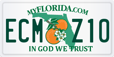 FL license plate ECMZ10