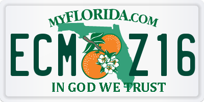 FL license plate ECMZ16