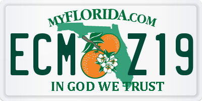 FL license plate ECMZ19