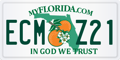 FL license plate ECMZ21