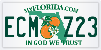 FL license plate ECMZ23