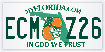 FL license plate ECMZ26