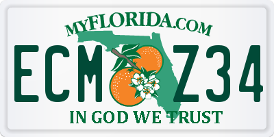 FL license plate ECMZ34