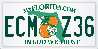 FL license plate ECMZ36