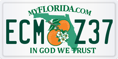 FL license plate ECMZ37
