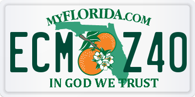 FL license plate ECMZ40