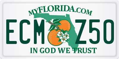FL license plate ECMZ50