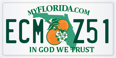 FL license plate ECMZ51